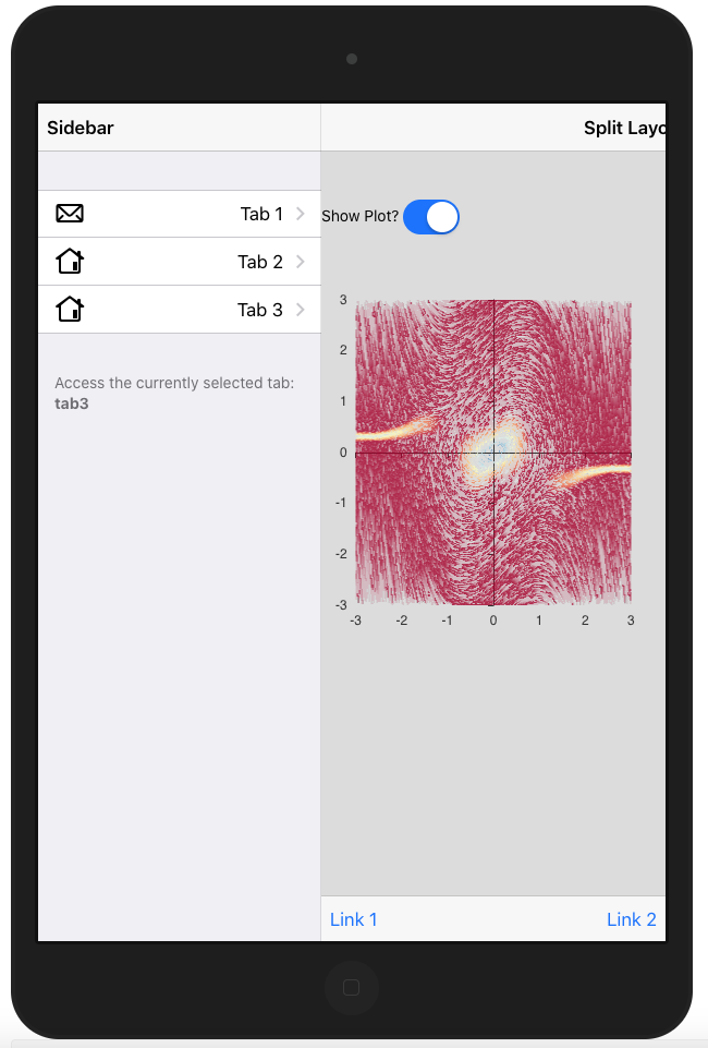 Framework7 layouts.